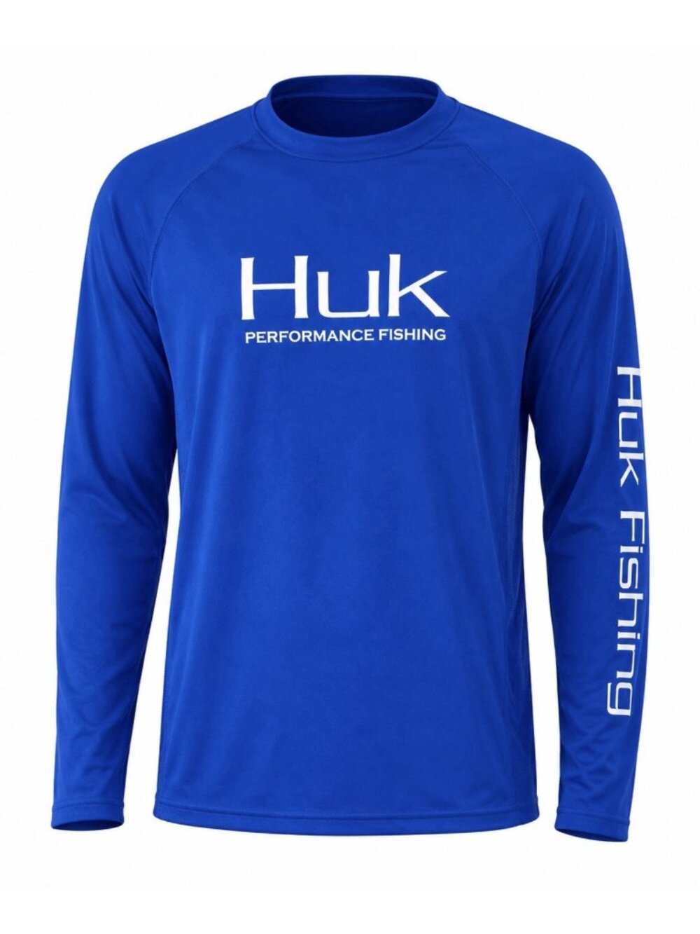 Huk Performance Fishing Shirt Mens Medium Blue Long Sleeve Athletic Sun Block